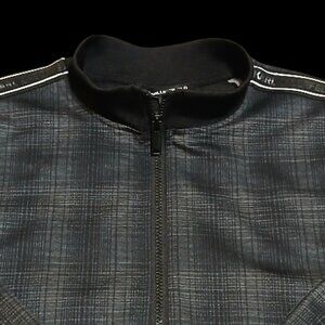 Karl Lagerfeld Paris Men's Plaid Track Jacket